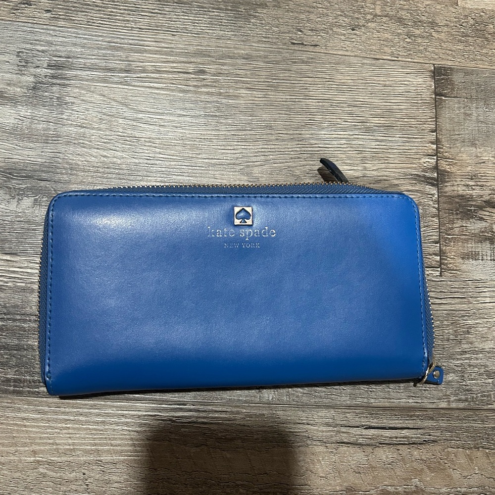 Kate Spade Royal Blue Zip Wallet